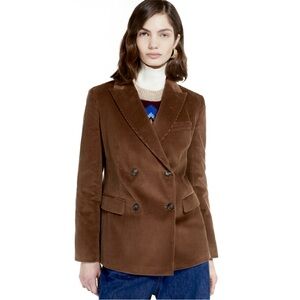 Max Mara Weekend Double Breasted Corduroy Blazer in Brown size 4